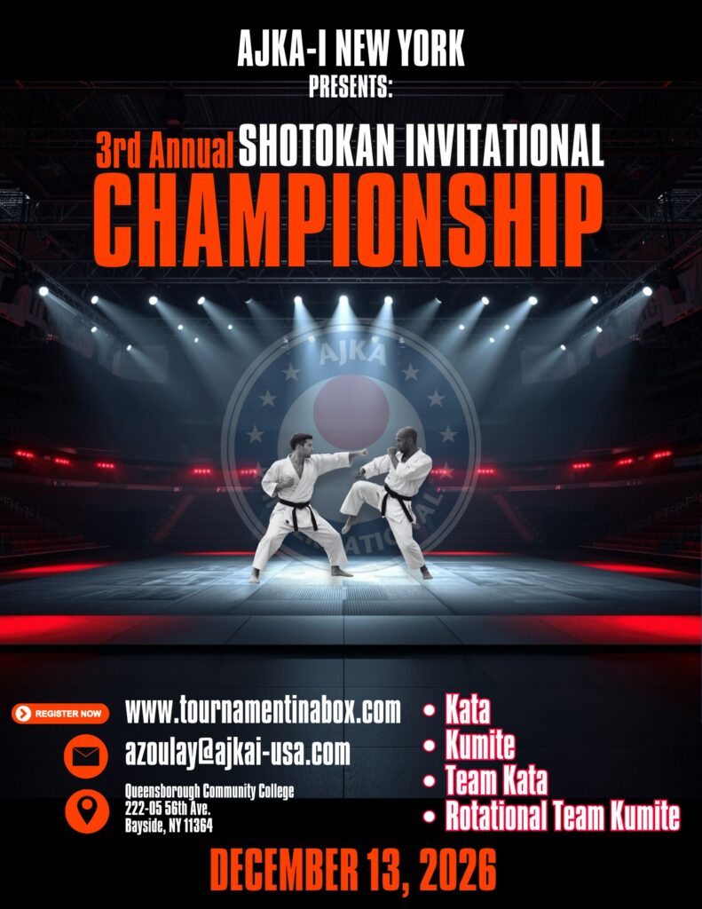 Flyer fot the 3rd Annual AJKA International Shotokan Invitational Championship AJKA-I Sanctioned event