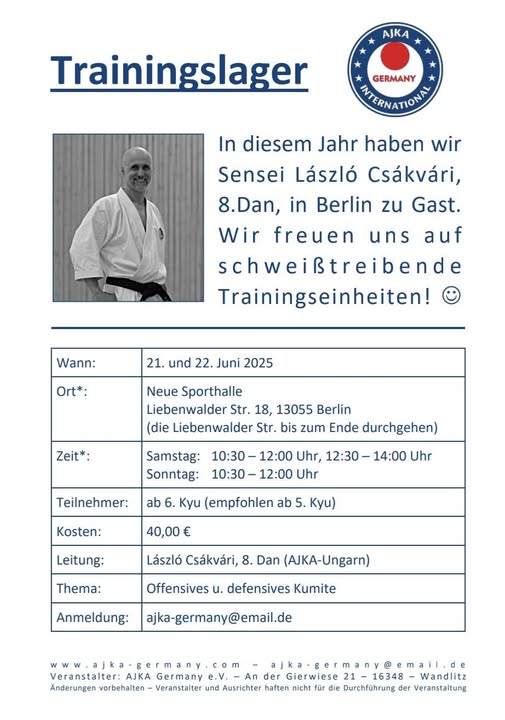 Flyer for AJKA Germany Event